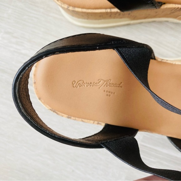 Universal Thread Elliot Strappy Platform Sandals Black Sz 8 - Picture 8 of 8